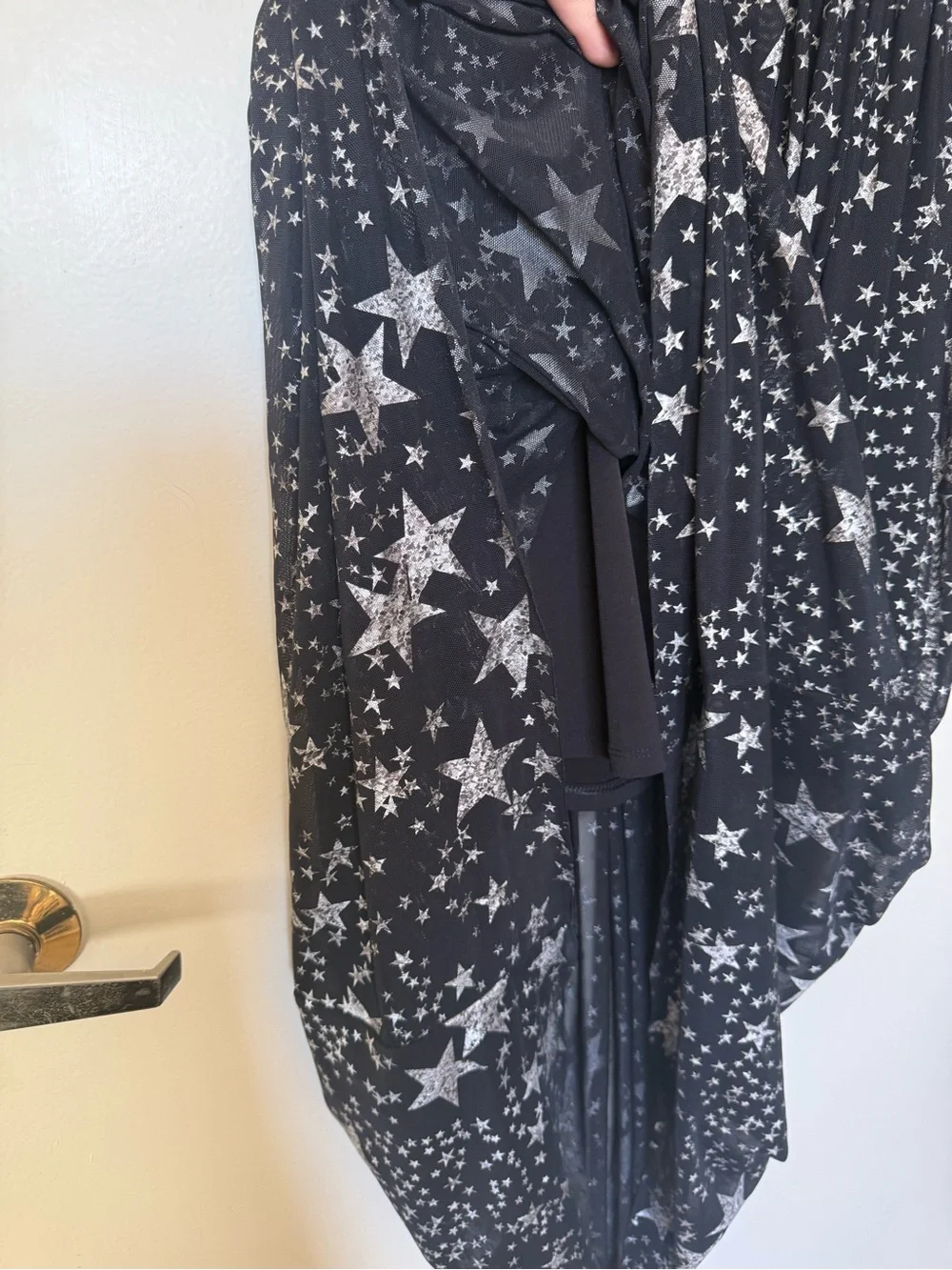 BlackMilk Stars Corrupted Stellar Midi Dress Black Mesh Silver Stars in Small - Picture 6 of 12